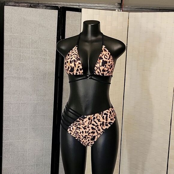 BRAND NEW RUZIYOOG BIKINI SETS WOMEN BIKINI LEOPARD SWIMSUIT TWO PIECE SET - Picture 4 of 16